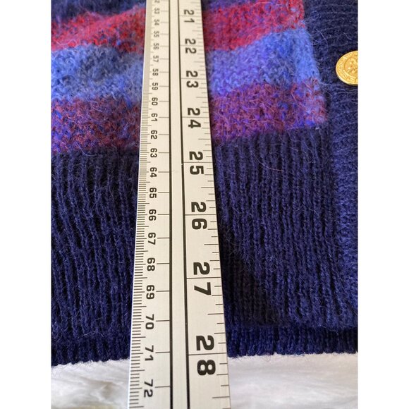 Colter Bay Int Vintage Multicolor Cardigan Pullover Sweater L 2 pocket 5 button - Picture 13 of 16